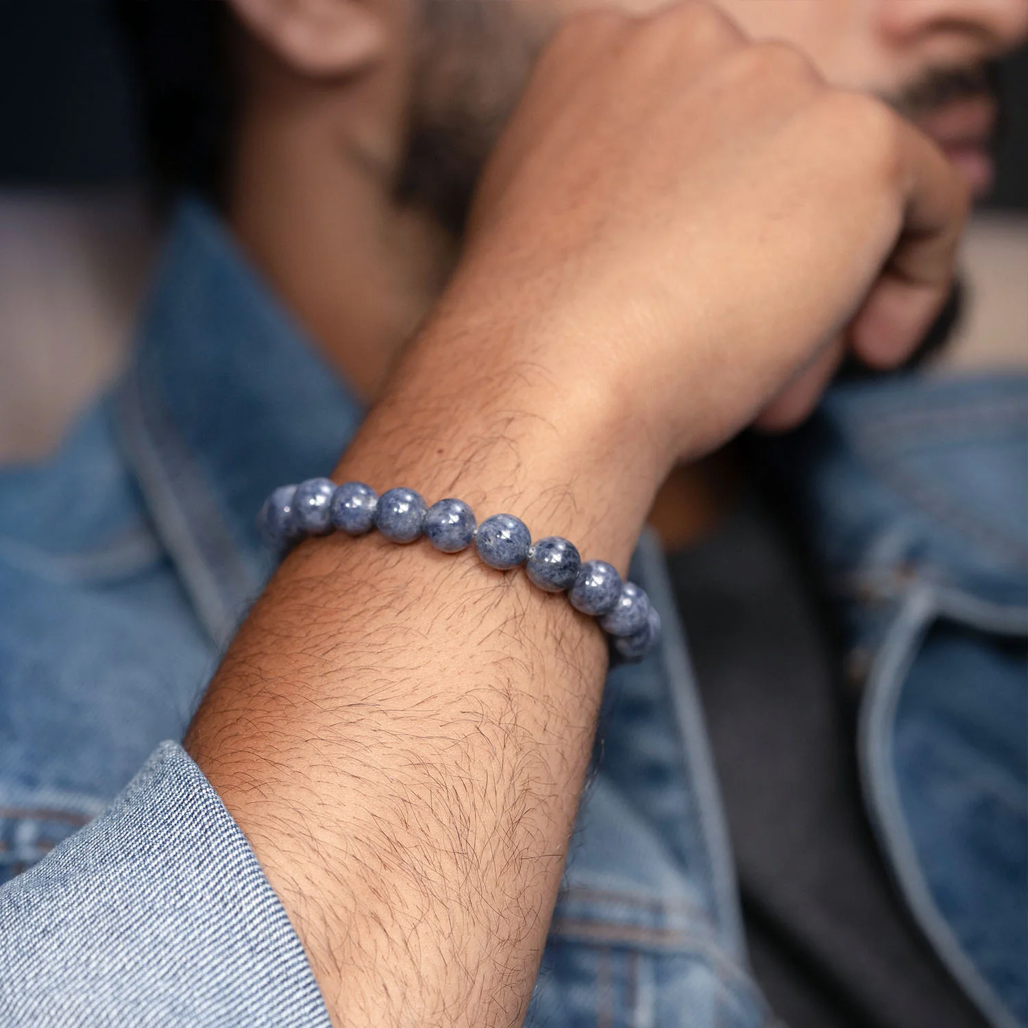 Wealth Magnet Blue Sapphire Natural Stone Bracelet With MagSnap 4 - Image 4