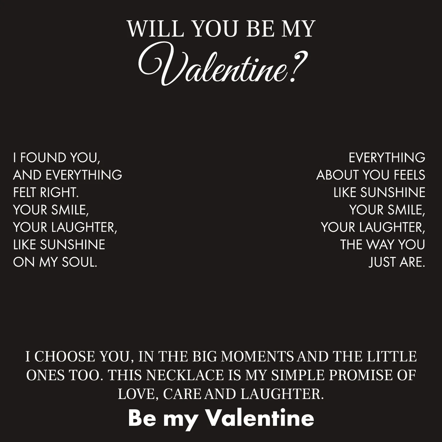 Will You Be My Valentine Card With Necklace For Men - Image 19