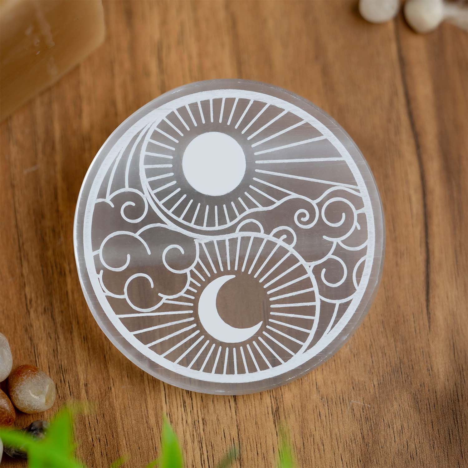 Yin Yang Selenite Charging Plate - Image 4