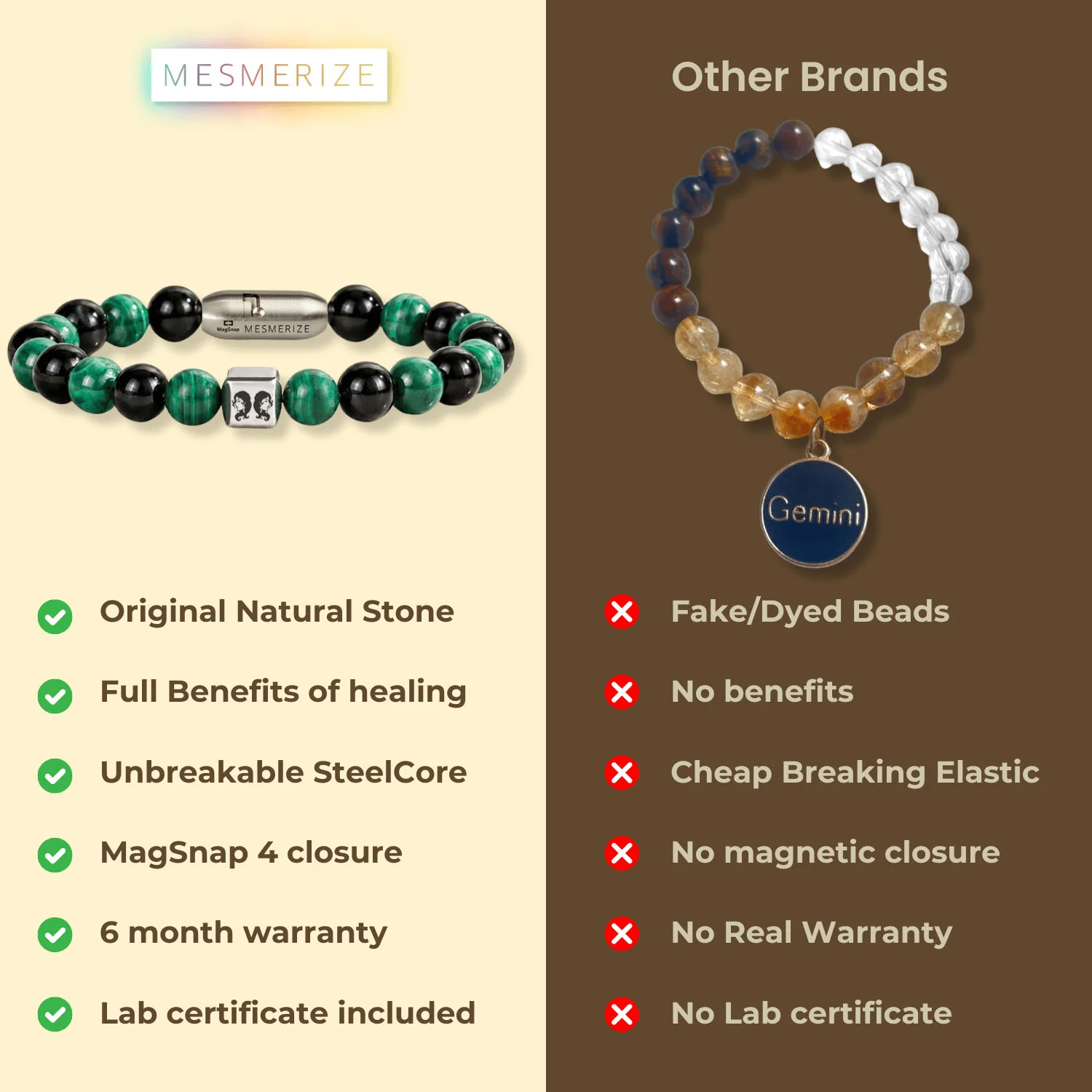 Zodiac Natural Stone Bracelet with MagSnap 4 - Image 22